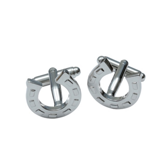 HP Horseshoe Cufflinks Rockabilly Cowboy Rocker - Picture 5 of 6